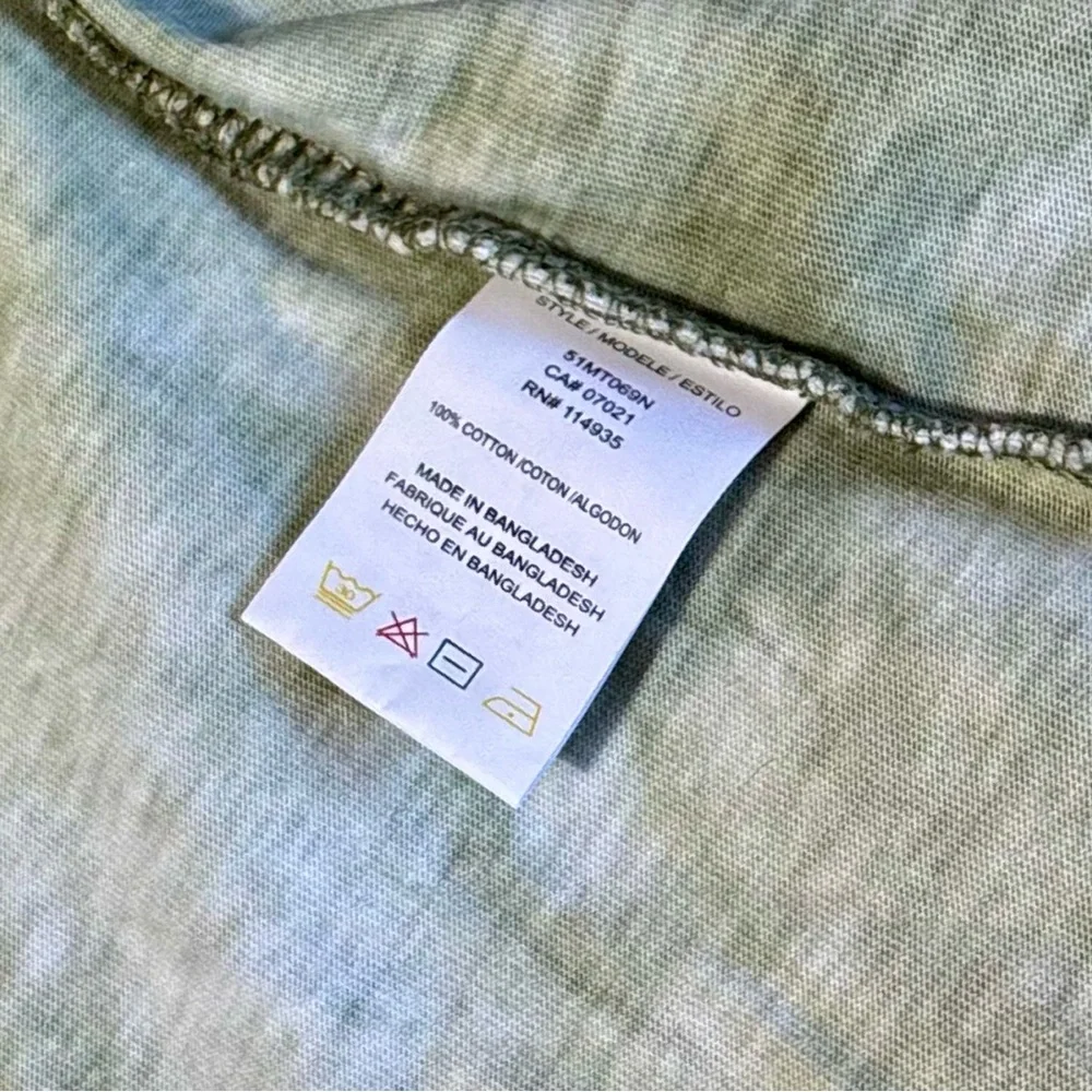 Cotton On Hedge Light Green Tie-Dye Men's Tee - Picture 4 of 4